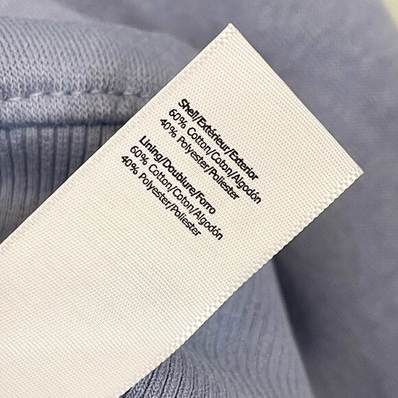 Refuge Cropped Hooded blue Sweatshirt long sleeve nwt Size M - Picture 7 of 9